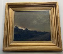William Somerville Shanks (Scottish 1864-1951), Rural Road at Dusk, oil on canvas, signed bottom
