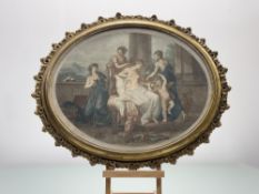 Bartolozzi R.A ,After Angelica Kauffman R.A , Venus Attired by the Graces, stipple engraving, in