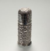 A Victorian silver sugar sifter, Horace Woodward & Co., London 1893, cylinddrical, the body repousse