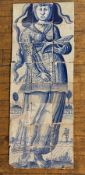 A tin-glazed blue and white tile tableau, of twenty four, possibly Portuguese 18th century,