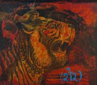 Y Victoria Crowe O.B.E., F.R.S.E., R.S.A. (Scottish, b. 1945), Hand of the Goddess (Tiger), signed