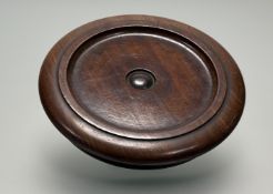 A Scottish Regency mahogany coaster by James Mein, Kelso, early 19th century, of circular turned