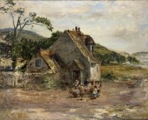 William McTaggart R.S.A., R.S.W. (Scottish, 1835-1910), Old Cottage at Fairlie, signed 