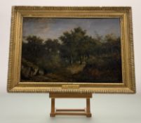 Attributed to Patrick Nasmyth (Scottish 1787-1831), A Wooded River Landscape with Cottage, signed