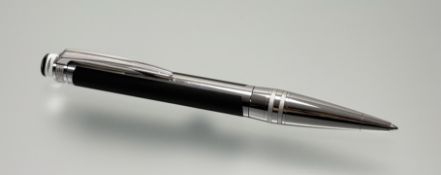 Mont Blanc, a Starwalker metal/rubber ballpoint pen in unused condition cased and with original