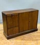 A Whytock & Reid of Edinburgh early 20thc. stained oak bookcase with pull out slide, a pair of large