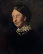 Carl Gussow (German, 1843-1907), Portrait of a Lady in a Lace Collar, signed upper right and