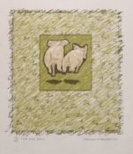 Y Carmen Ambrozevich (Scottish, b. 1954), Twa Pigs Bums, screenprint, ed. 22/50, signed in pencil,