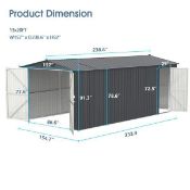 13FTX20FT PORTABLE METAL SHED