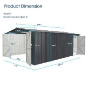 10FTX20FT PORTABLE METAL SHED