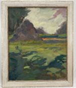 Kevin Nolar (Contemporary) oil on canvas, Hay Bales, Lound, signed, 50 x 40cm, framed