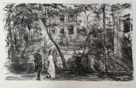 Hans Meid (1883-1957) etching - Am Abend, signed in pencil, 16cm x25cm, unframed