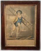 Handcoloured late 18th century mezzotint 