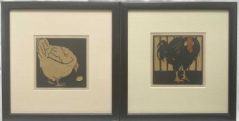 Sir William Nicholson (1872-1949) two lithographs - Cock 'O The North and The Friendly Hen, from The