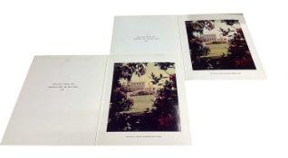 H.M. Queen Elizabeth The Queen Mother, two un-signed 1978 Christmas cards, each with gilt embossed c