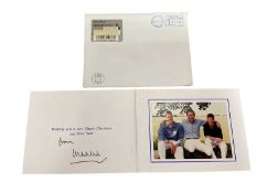 H.R.H. Prince Charles Prince of Wales (now H.M. King Charles III), signed 1999 Christmas card with g