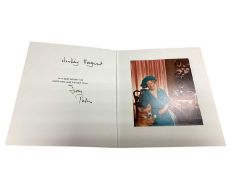 H.M. Queen Elizabeth The Queen Mother, scarce signed 1993 family Christmas card with gilt embossed c