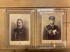 Two Victorian cabinet card photograph portraits of H.R.H. The Duke of York (later King George V), by