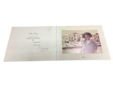 H.M. Queen Elizabeth The Queen Mother, scarce signed 1984 family Christmas card with gilt embossed c