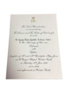H.M. Queen Elizabeth The Queen Mother, scarce Royal invitation for Her Majesty to attend her Grandso