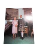 H.M. Queen Elizabeth II and H.R.H. The Duke of Edinburgh, scarce hand signed 1995 Christmas card wit