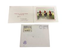 H.R.H. Prince Charles Prince of Wales (now H.M. King Charles III), signed 2001 Christmas card with g