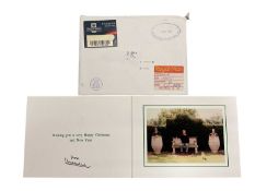 H.R.H. Prince Charles Prince of Wales (now H.M. King Charles III), signed 1995 Christmas card with g