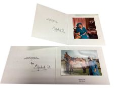 H.M. Queen Elizabeth The Queen Mother, two signed 1993 and 1994 Christmas cards, each with gilt embo