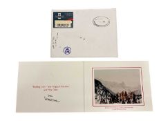 H.R.H. Prince Charles Prince of Wales (now H.M. King Charles III), signed 1996 Christmas card with g