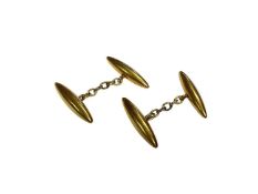 Pair of 18ct gold torpedo cufflinks