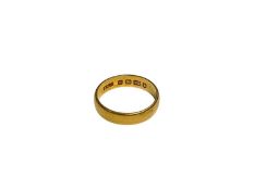 22ct gold wedding ring (London 1955)