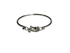 Vera Wang diamond and sapphire 'Love' bangle, boxed