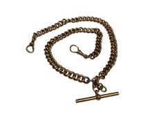 9ct gold curb link watch chain
