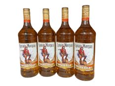 Four bottles, Captain Morgan Spiced Gold 35% Vol, 1 litre x 4