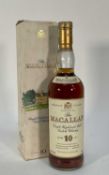 One bottle, The Macallan Single Malt Highland Scotch Whisky, 10 year old, 40%., 75cl., in original c