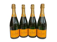 Champagne, four bottles, Veuve Clicquot Brut (4)
