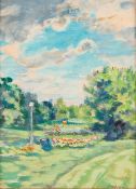 Clement Haupers Garden Oil Painting