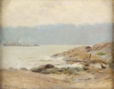 Nicholas Brewer Oil on Canvas Seascape Painting