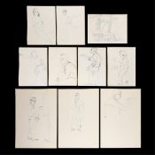 10 Birney Quick Figural & Landscape Sketches