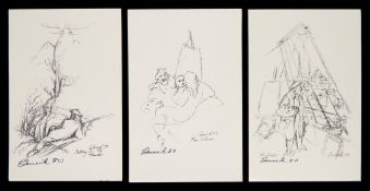 3 Birney Quick Lithographs 1980