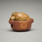 David Carlin Artichoke Ojime Carving