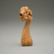 David Carlin "Leaping Carp" Boxwood Netsuke