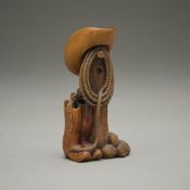David Carlin "Cowboy" Carved Netsuke 1989
