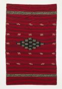 Chimayo Wool Whirling Log Blanket 5'11"x3'9"