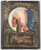 Vintage "Moccasin Shoes" Painted Advertisement
