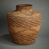 Southwest Native American Woven Olla Basket