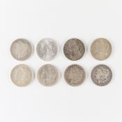 8 Morgan Silver Dollar Coins