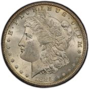 1885-CC Morgan Silver Dollar MS63 Rainbow Halo