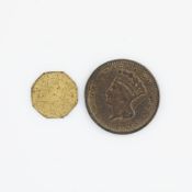 2 19th c. American Gold Coin & Token