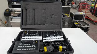 3 off Allen & Heath ME1 Personal Monitoring Mixers plus clamps/ brackets, 3 power supplies and carry